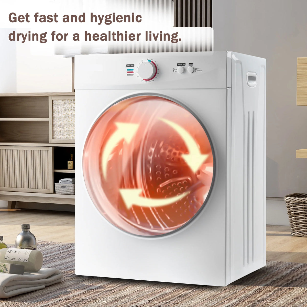 Portable Stainless Steel Clothes Dryer with Wall Mount Kit N86408
