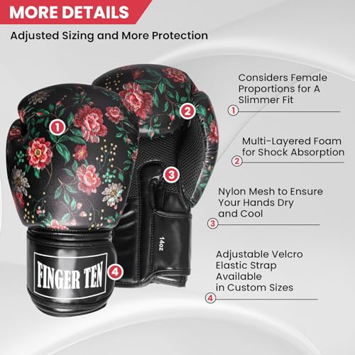 Black Leather Boxing Gloves V1188