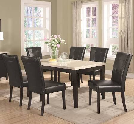 Rectangular Casual Dining Leg Table in Cappuccino W742