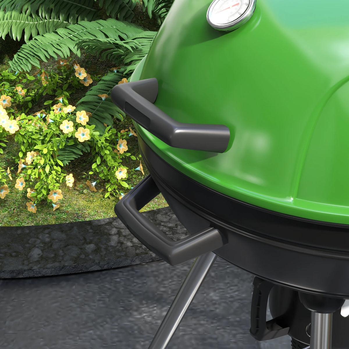 21 Kettle Charcoal BBQ Grill with Wheels R683