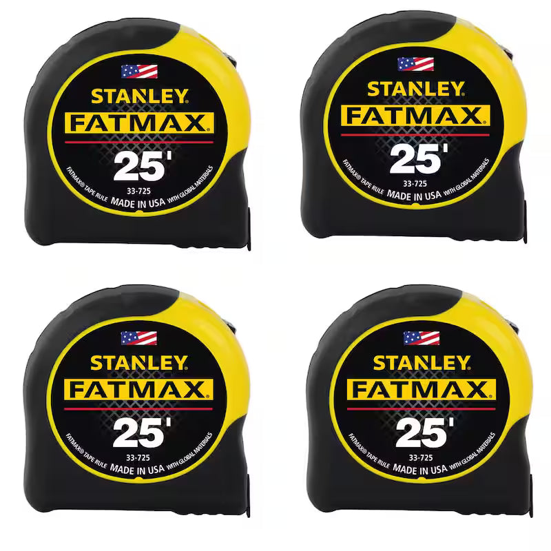 25 ft. x 1-1/4 in. Tape Measure 4 Pack T34839