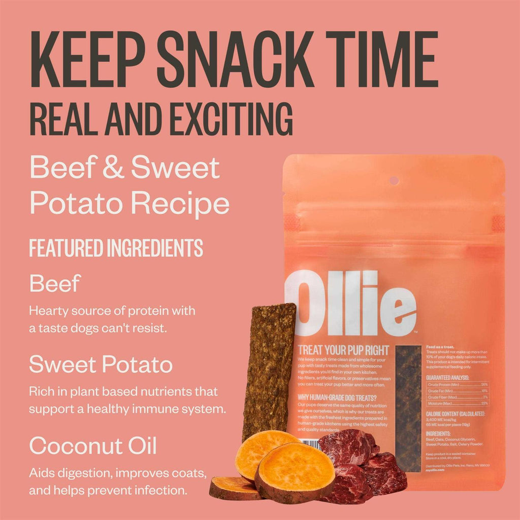 Beef and Sweet Potato Dog Jerky Treats Q883