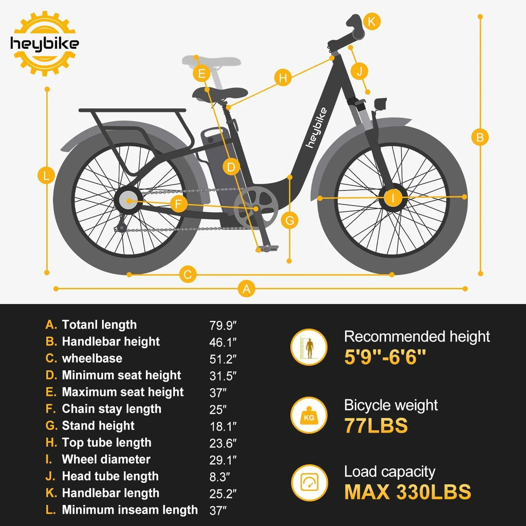 750W 48V 20AH Removable Battery 26 Fat Tire Step-Thru Electric Bike V19899