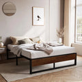 14'' Full Size Metal Platform Bed Frame with Wood C248