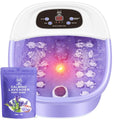 Blue Foot Spa Bath Massager with Heat Bubbles, Vibration Massage, Jets, Red Light, 22 Massage Rollers, Adjustable Temp X3856