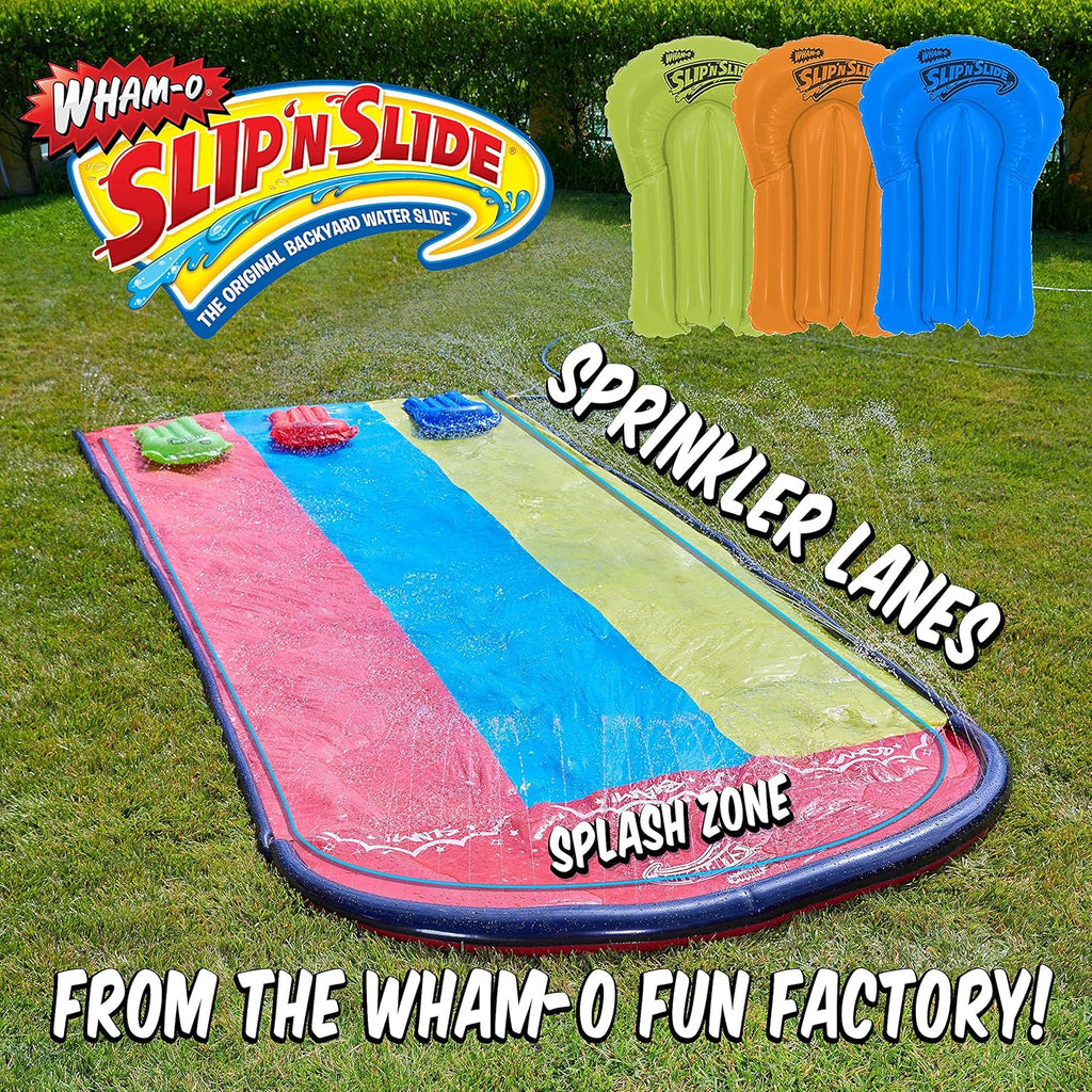 Triple Slip and Slide with 3 Bodyboards Water Slide W794588