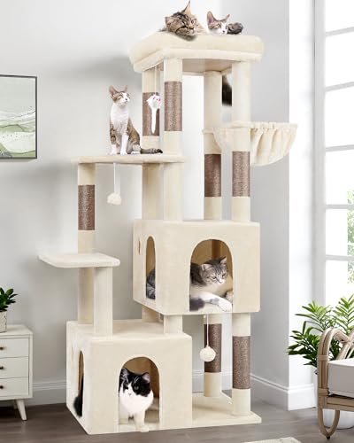 Light Grey Heavy Duty Cat Tree with Scratching Post I99285