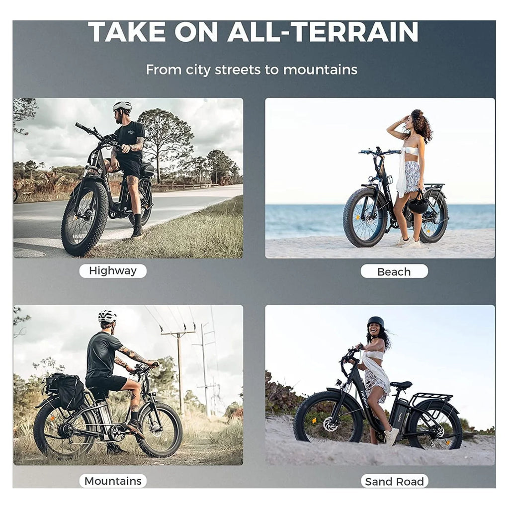 750W 48V 20AH Removable Battery 26 Fat Tire Step-Thru Electric Bike V19899