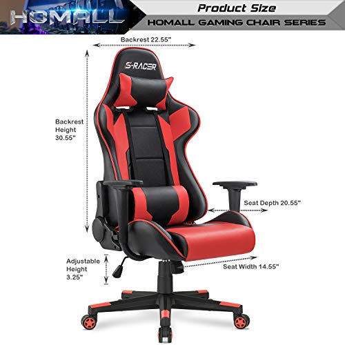 White Ergonomic Leather Gaming Chair with Headrest and Lumbar Support D282450
