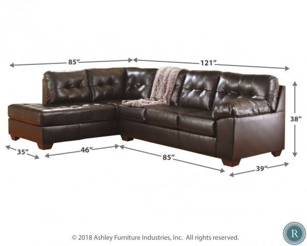 Red Left Arm Facing Sectional S543