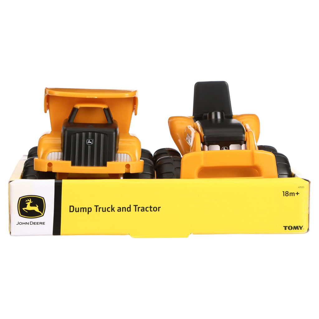 Yellow Construction Vehicle 2 Pack Dump Truck & Tractor with Loader G582927