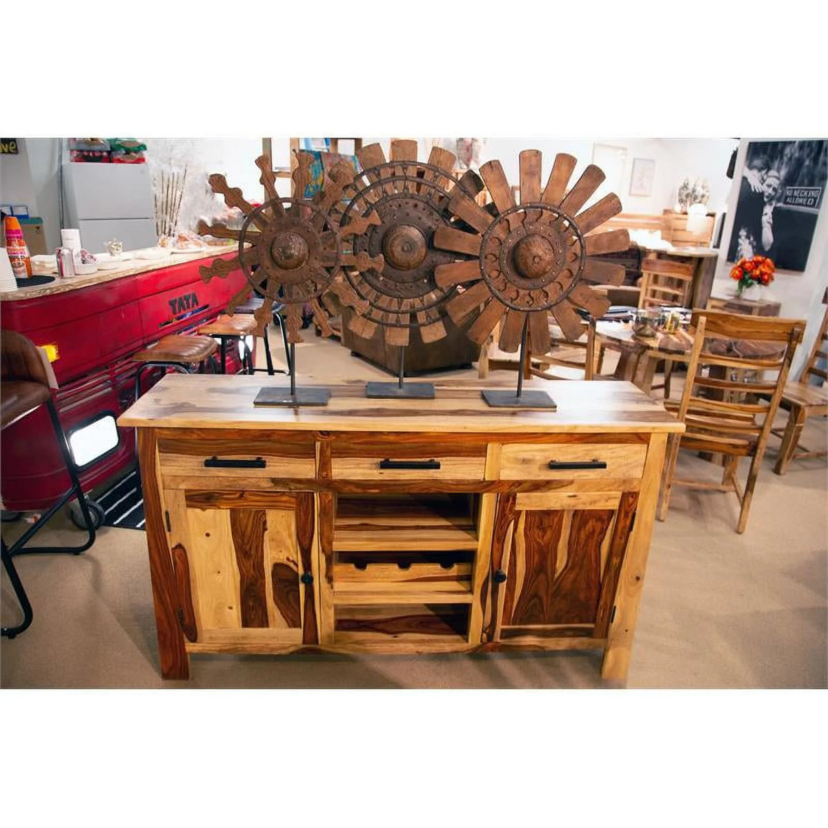 Solid Sheesham Wood Sideboard B680095