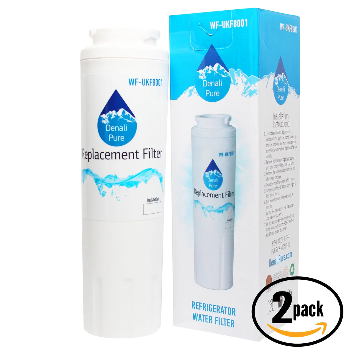 2-Pack Replacement Refrigerator Water Filter L413344