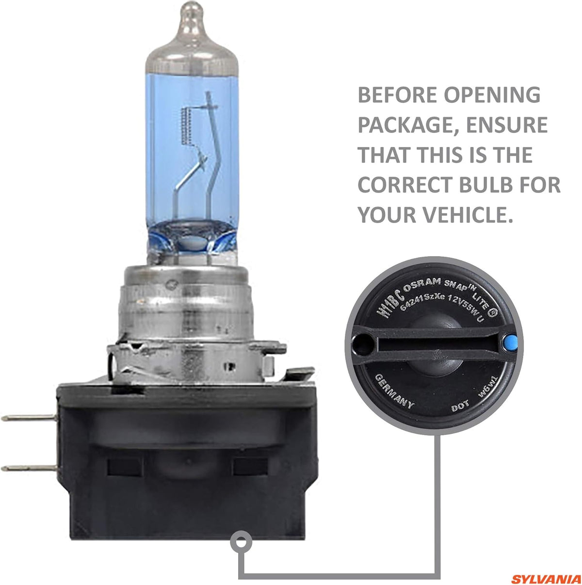 H11B Halogen Headlight Bulb, 2 Pack W8435