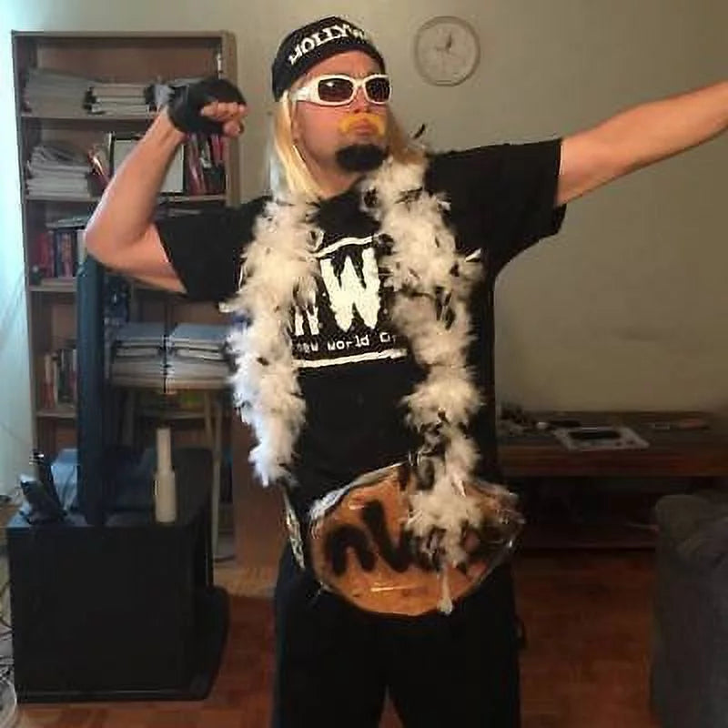 Hulk Hogan Costume T-shirt Bandana Sunglasses Boa P781