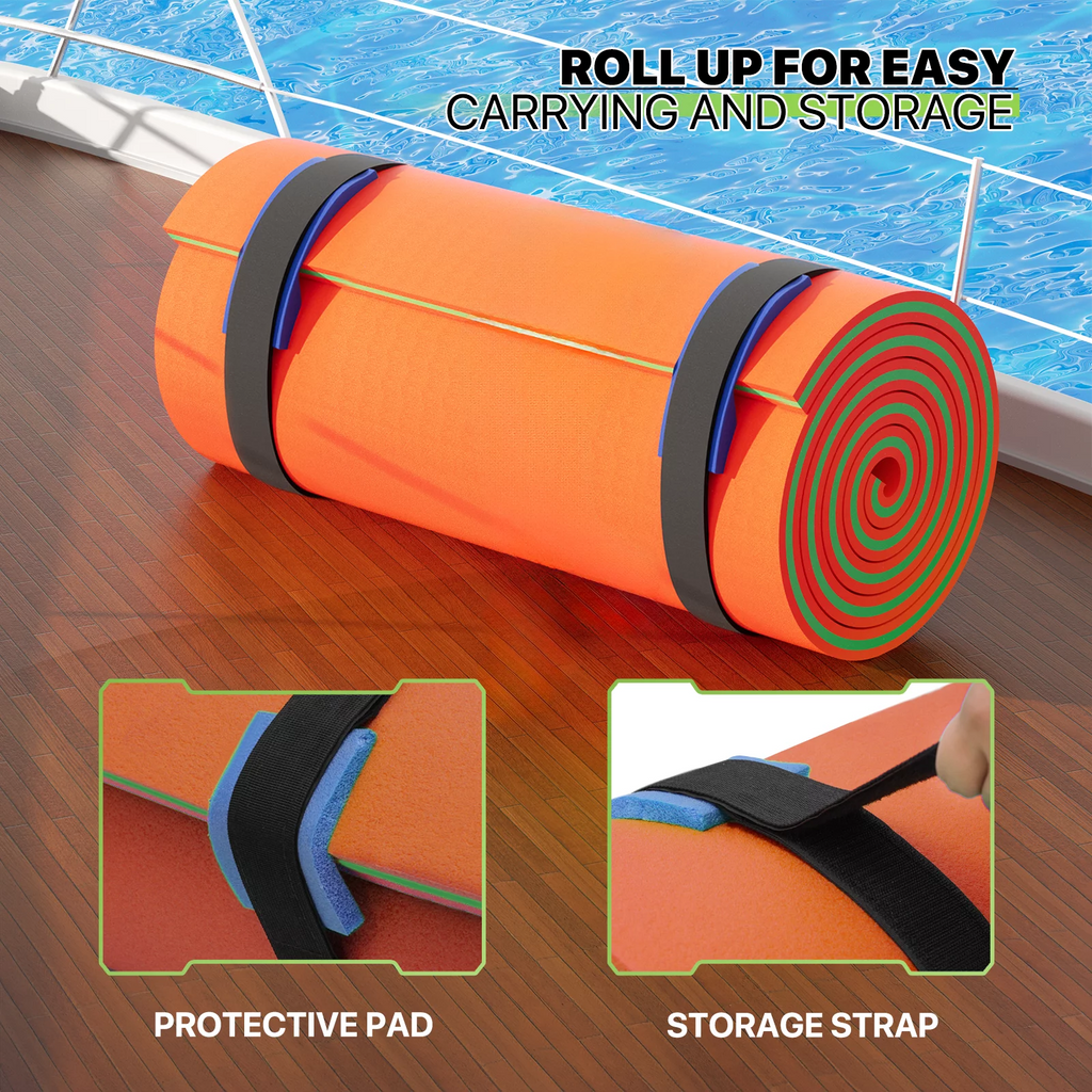 18' x 6' 3-Layer XPE Foam Water Floating Mat Y62414