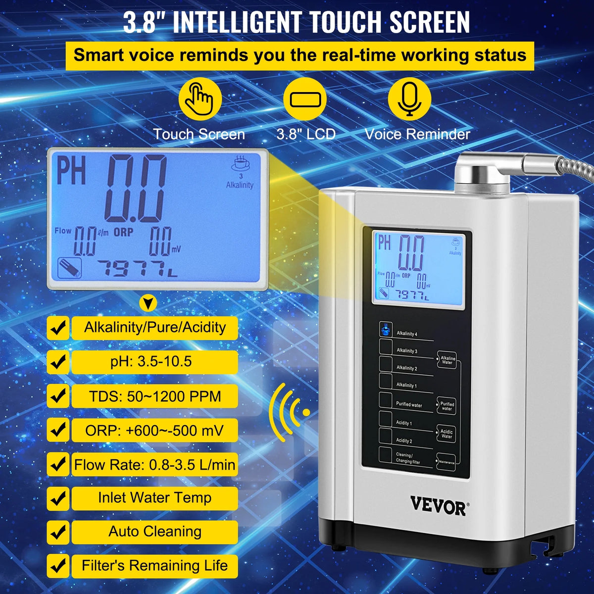 Alkaline Water Purifier with LCD Panel E70766