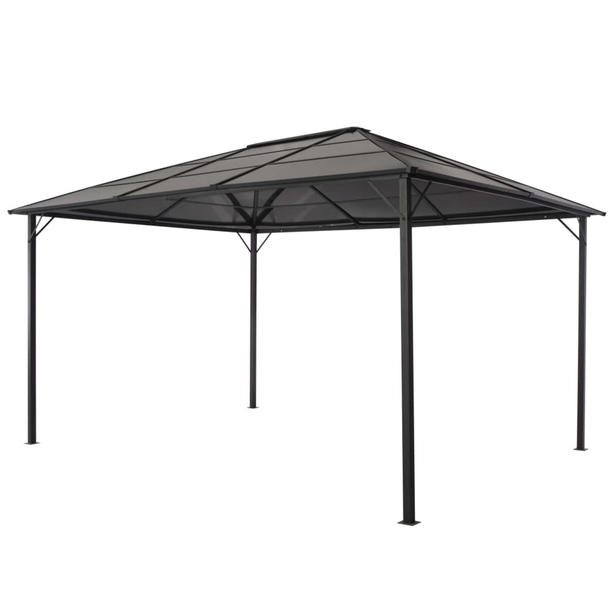 Black Outdoor Gazebo Canopy Tent 18.9ft x 9.5ft x 10.1ft S6498