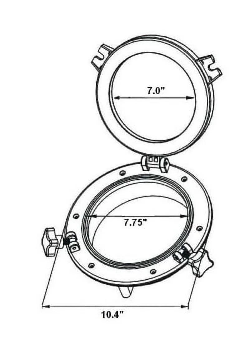 10" Round Porthole with Glass Window V1082