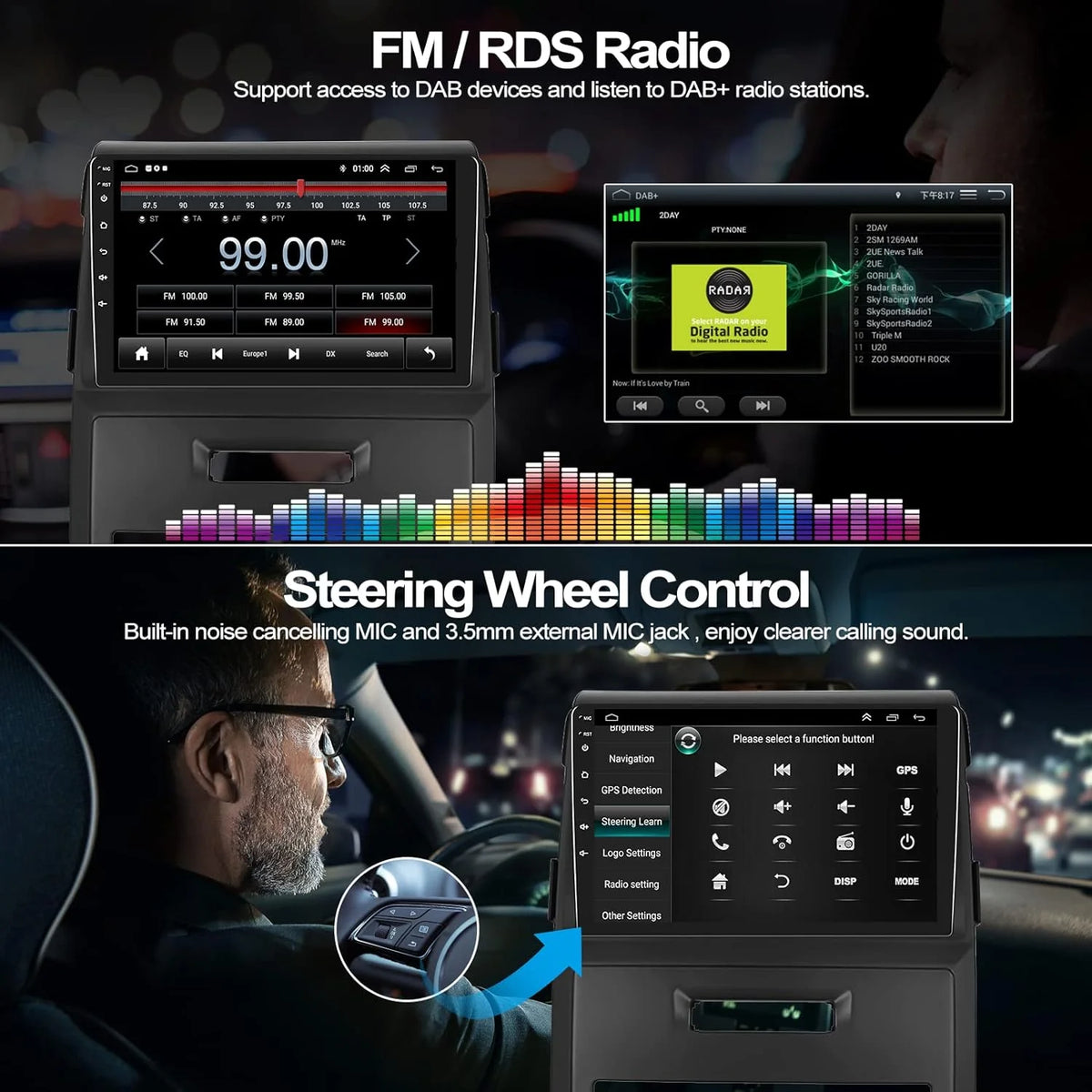 Android 13 9 Inch Touchscreen Car Stereo Radio with Backup Camera K401160