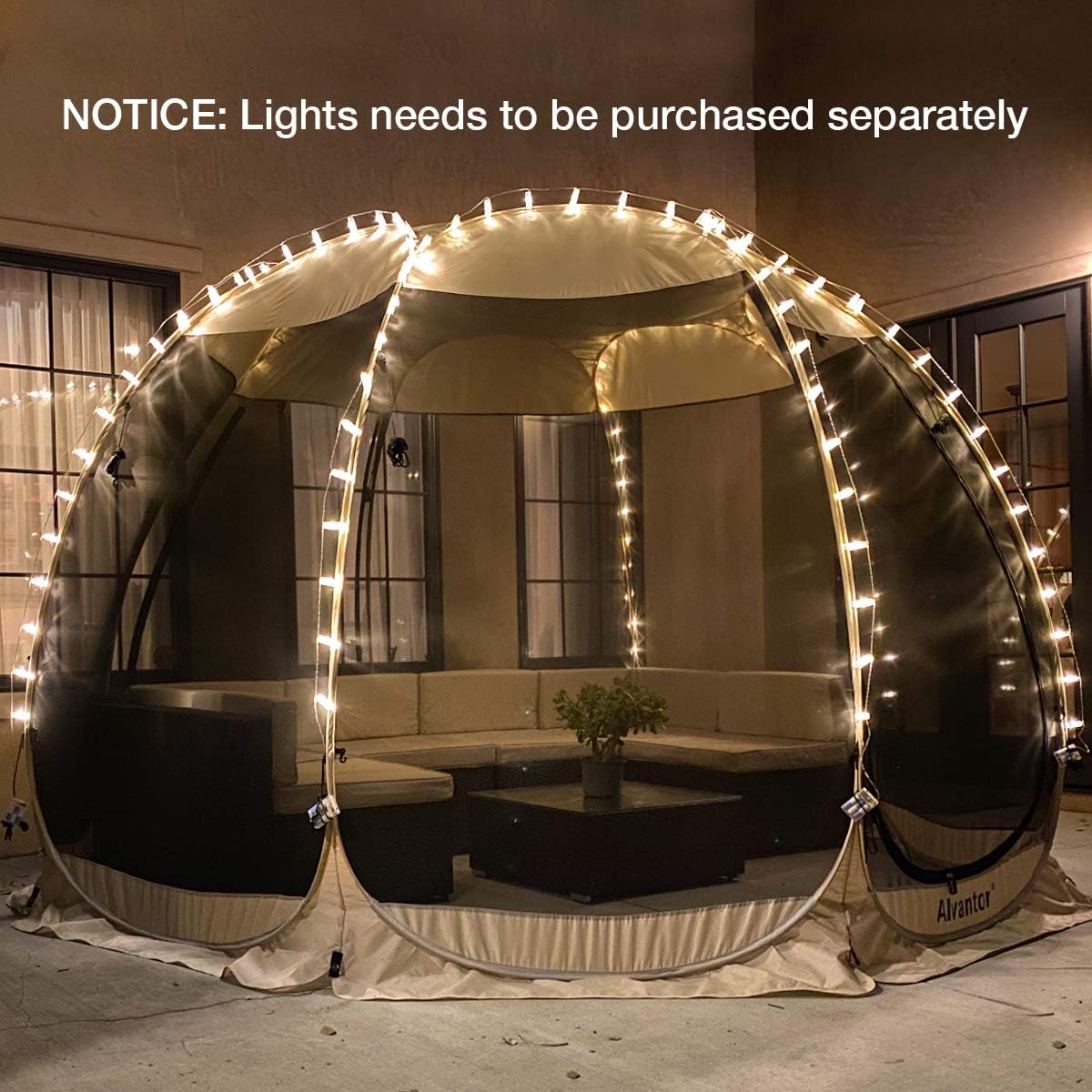 Beige 6'x6' Pop Up Screen House Tent R737