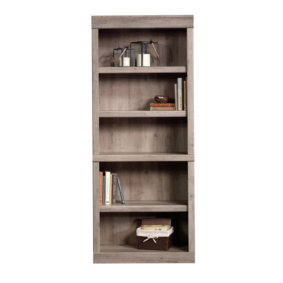 Rustic Gray 5 Shelf Bookcase D35780