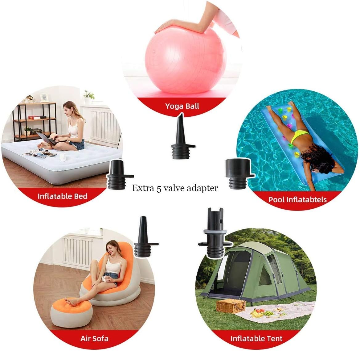 16 PSI Electric Paddle Board Pump with Auto-Off, 12V DC, Pack of 2 O338