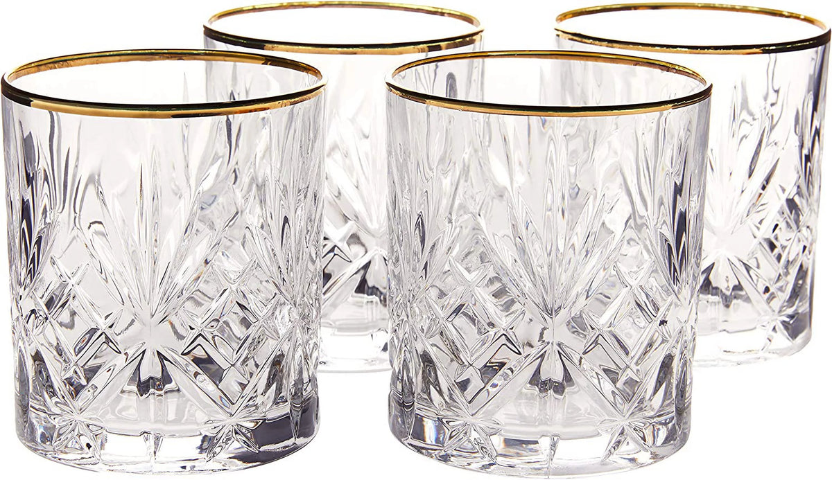 Crystal Double Old Fashion Beverage Glass Set of 4 K871