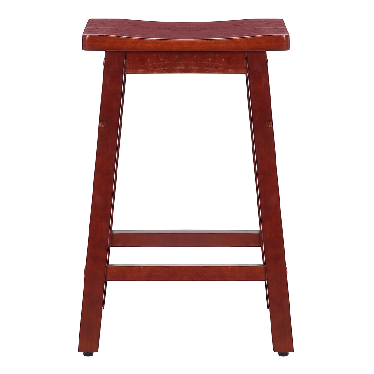 29 Inch Saddle Bar Stools Set of 2 Solid Wood Cherry V653