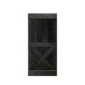 Charcoal Black Solid Knotty Pine Wood Interior Sliding Barn Door Slab G667