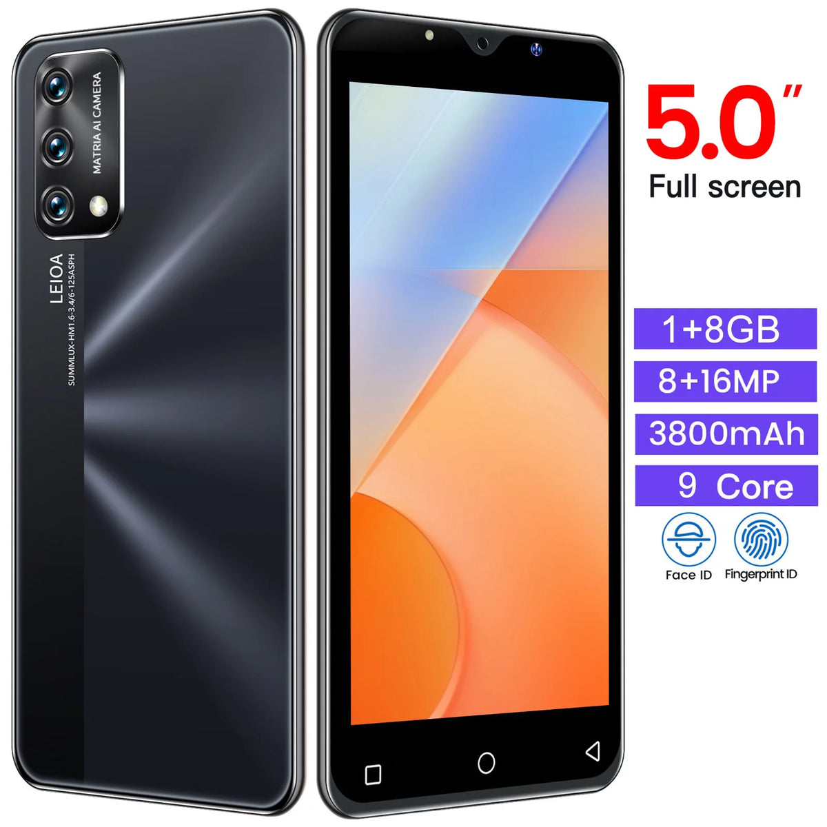 Unlocked Dual Sim Smartphone 5in 3800mAh C553