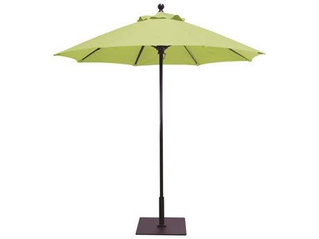 White 7.5 Foot Aluminum Octagon Push Up Lift Umbrella L806