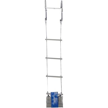 Two-Story Fire Escape Ladder, Steel, Black E790083