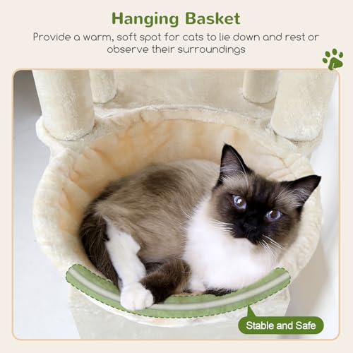 Light Grey Heavy Duty Cat Tree with Scratching Post I99285
