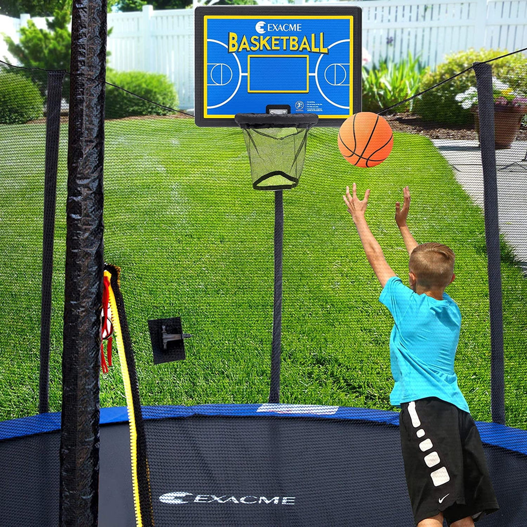 Red Trampoline Basketball Hoop J47886