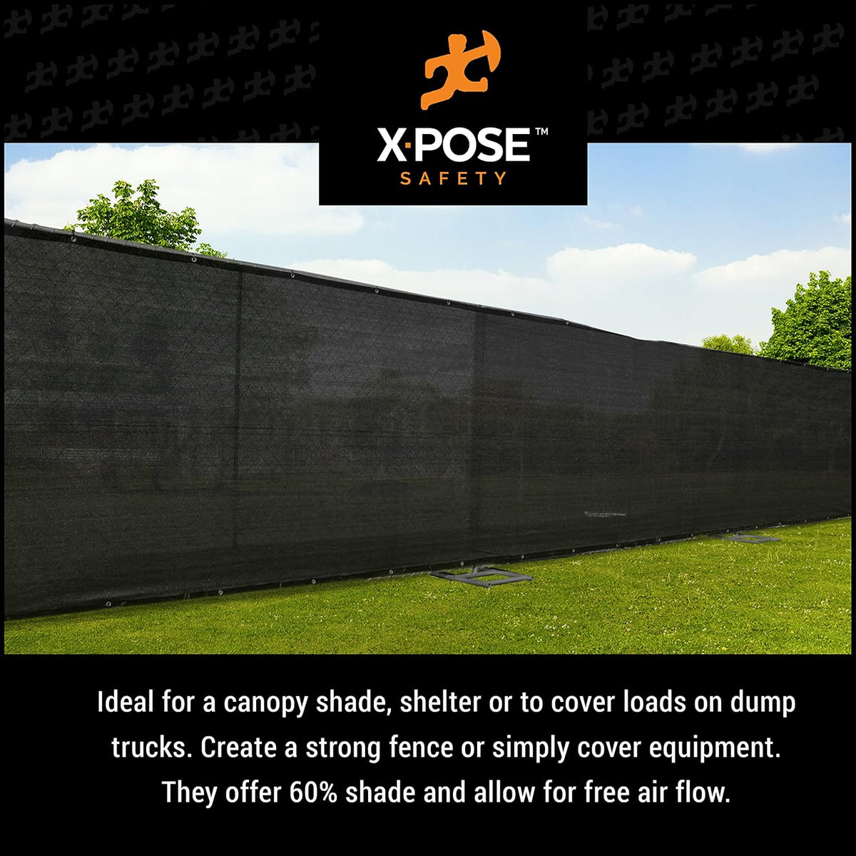 Heavy Duty Black Mesh Tarp 12' x 45' K110298