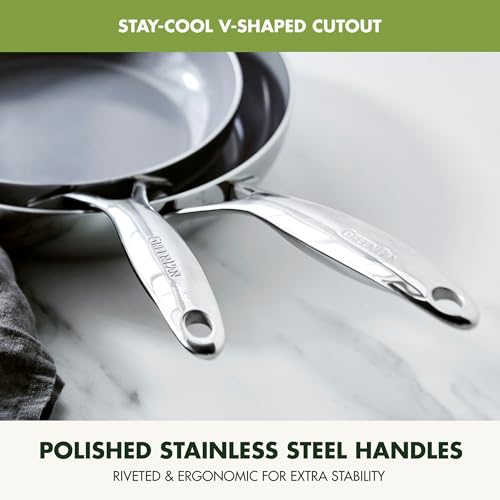 Gray 8" and 10" Hard Anodized Ceramic Nonstick Frying Pan Skillet Set A66961