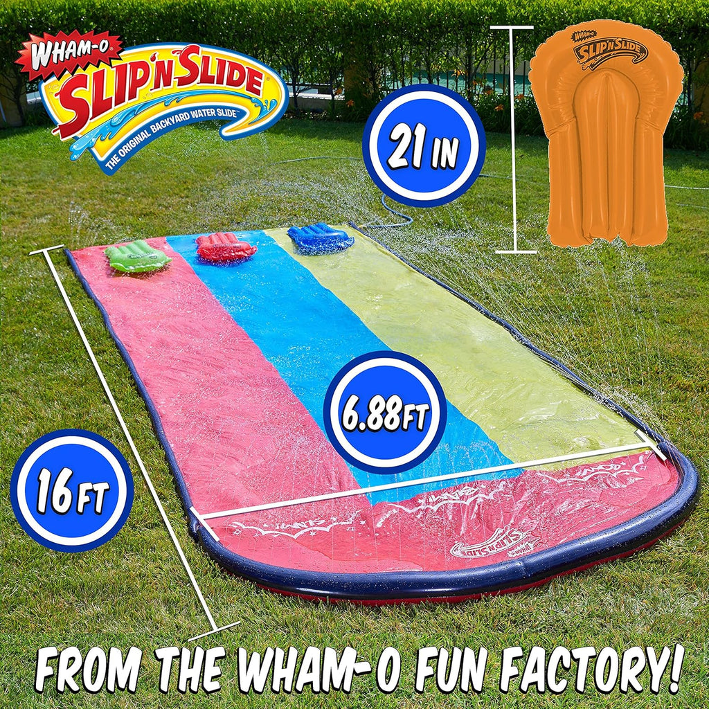 Triple Slip and Slide with 3 Bodyboards Water Slide W794588