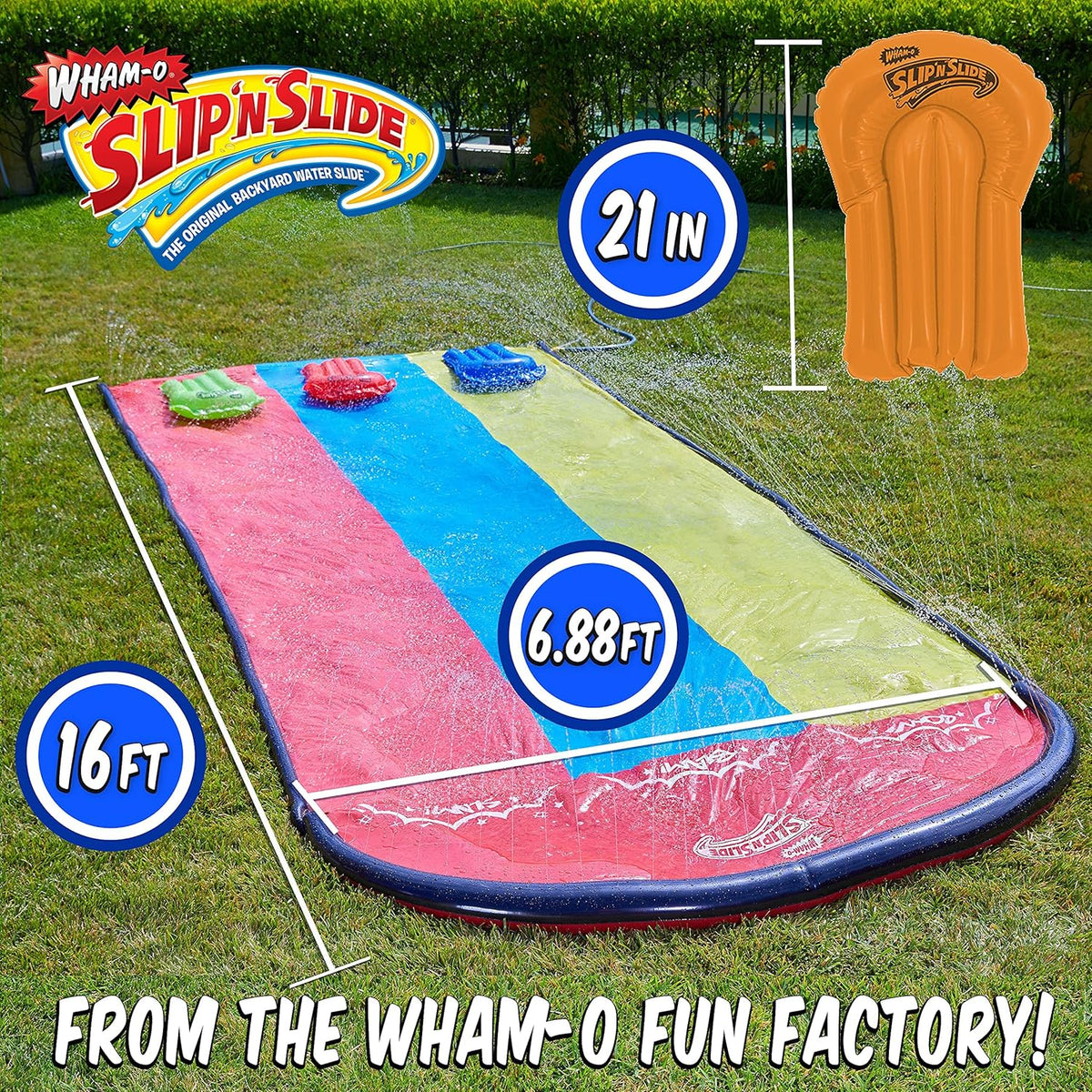 Triple Slip and Slide with 3 Bodyboards Water Slide W794588