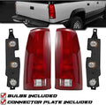 Replacement Rear Brake Tail Lights with Bulb Sockets & Connector Plates - Pair Z706