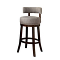 Light Gray Fabric Swivel Bar Stool (Set of 2) D816