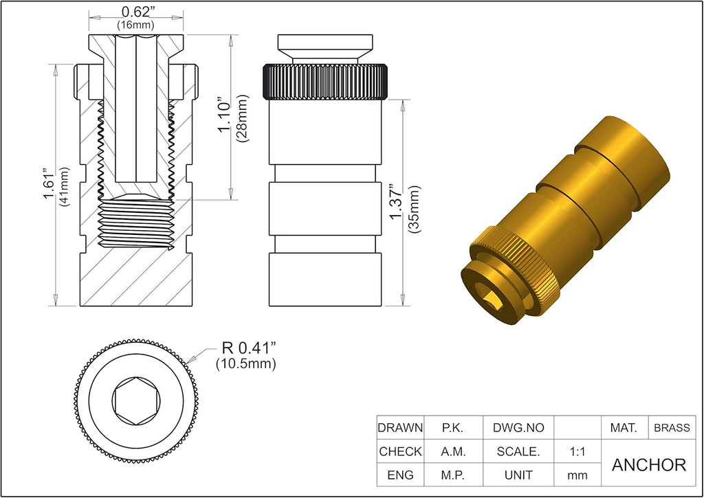 Pool Cover Anchor with Tamping Pin Tool, 5/8" Anchor, Pack of 2 D448