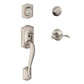 Double Cylinder Sectional Handleset with Left Handed Acc - Satin Nickel E582