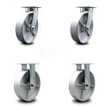 Semi Steel Cast Iron Swivel Top Plate Caster with 6 x 2 Silver Wheel N299