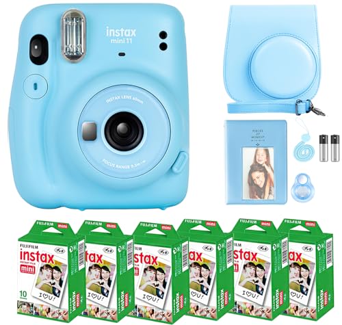 Charcoal Gray Instant Camera with Instant Film and Accessories Q959