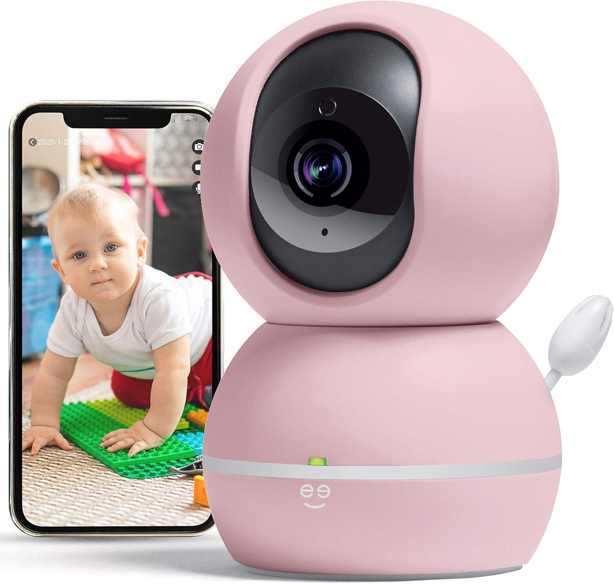 1080p Wireless WiFi Pet and Baby Monitor Camera (Pastel Blue) Q3662