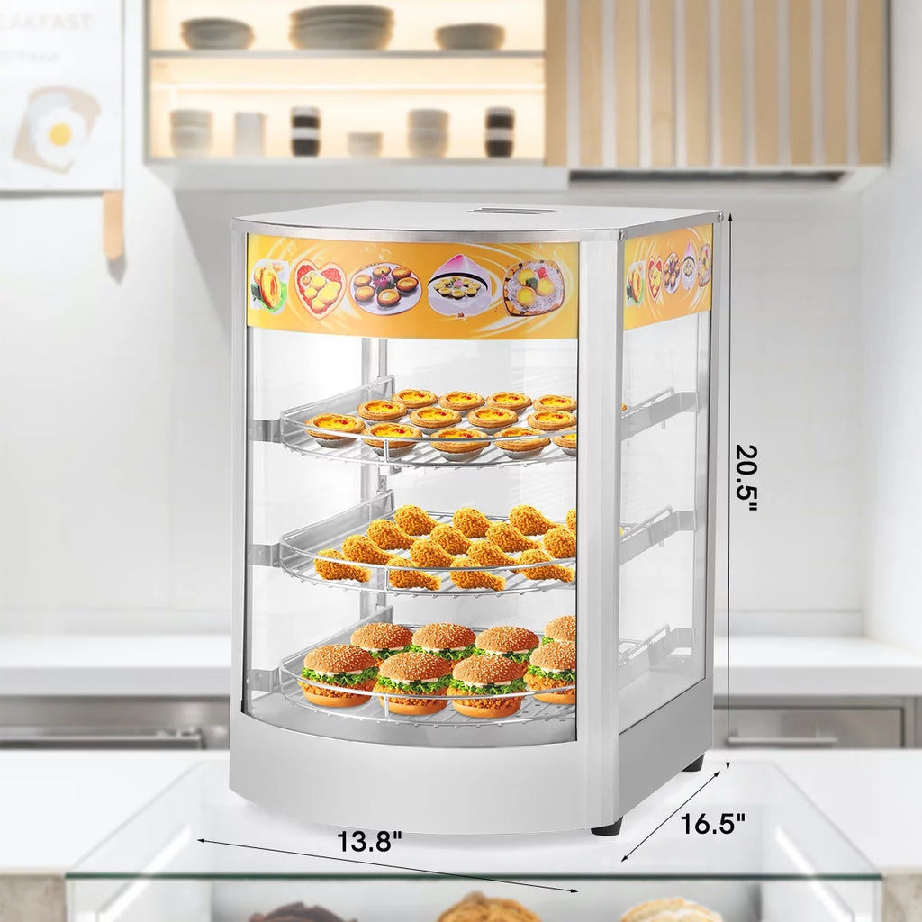 800W 3-Tier Commercial Food Warmer Display Case O502454