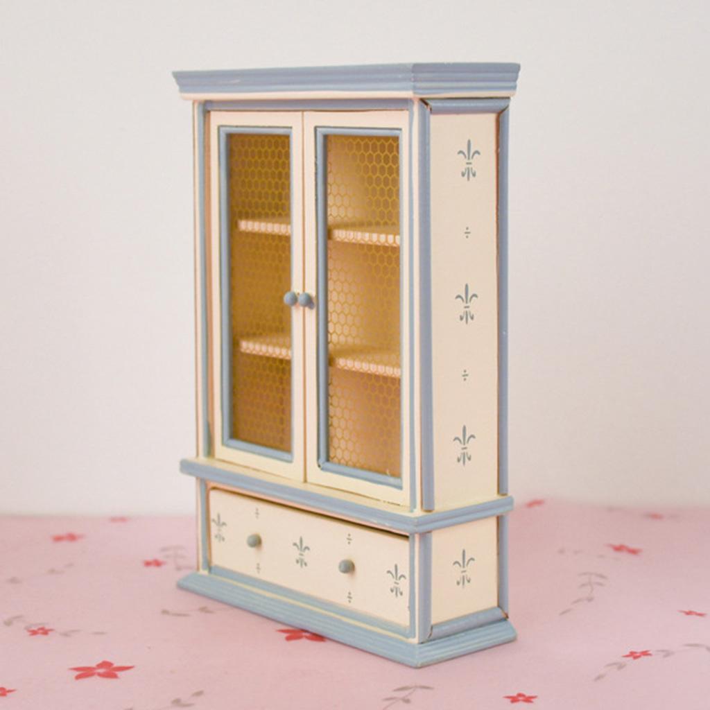 1:12 Dollhouse Cabinet Wardrobe Decoration I58391