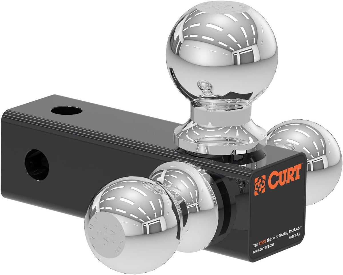 Adjustable Trailer Hitch Ball Mount Head with 3 Balls Pack of 2 Y498