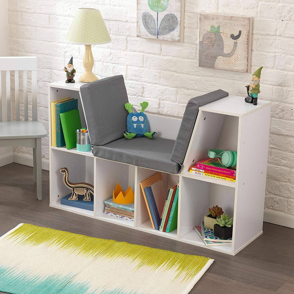 White Bookcase with Reading Nook Toy W625
